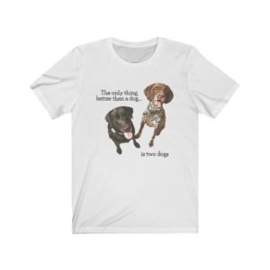 Labrador Retriever and GSP Dog Tee | Black Labrador Tee | German Shorthaired Pointer Tee | Unisex Tee