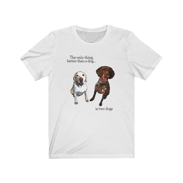 Labrador Retriever and GSP Dog Tee | Yellow Labrador Tee | German Shorthaired Pointer Tee | Unisex Tee - Image 2