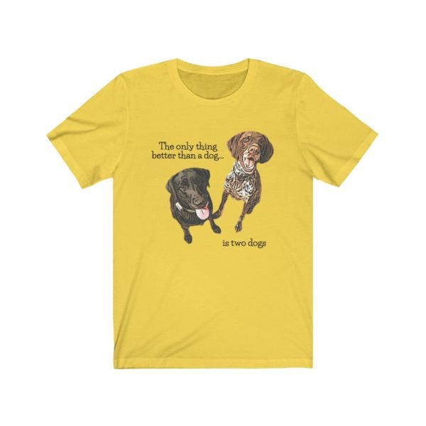 Labrador Retriever and GSP Dog Tee | Black Labrador Tee | German Shorthaired Pointer Tee | Unisex Tee - Image 2