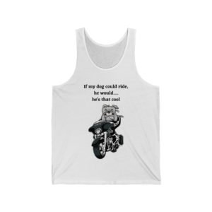 Bulldog on a Motorcycle | Dog Gift | Motorcycle Gift | Biker Gift | Unisex Jersey Tank