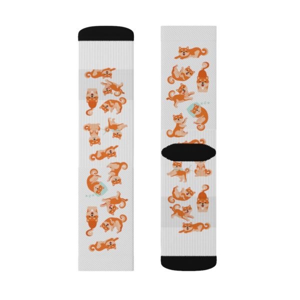 Shiba Inu Socks | Fun and Happy | Sublimation Socks - Image 2