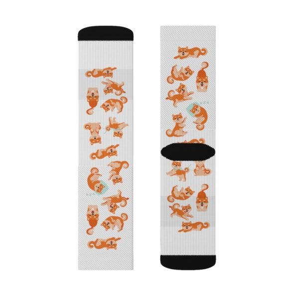 Shiba Inu Socks | Fun and Happy | Sublimation Socks - Image 3