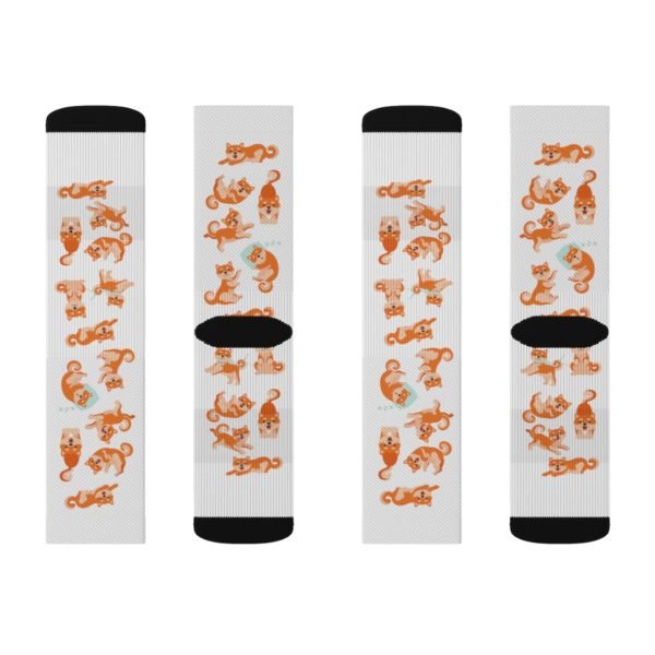 Shiba Inu Socks | Fun and Happy | Sublimation Socks