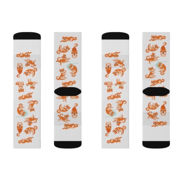 Shiba Inu Socks | Fun and Happy | Sublimation Socks - Image 10