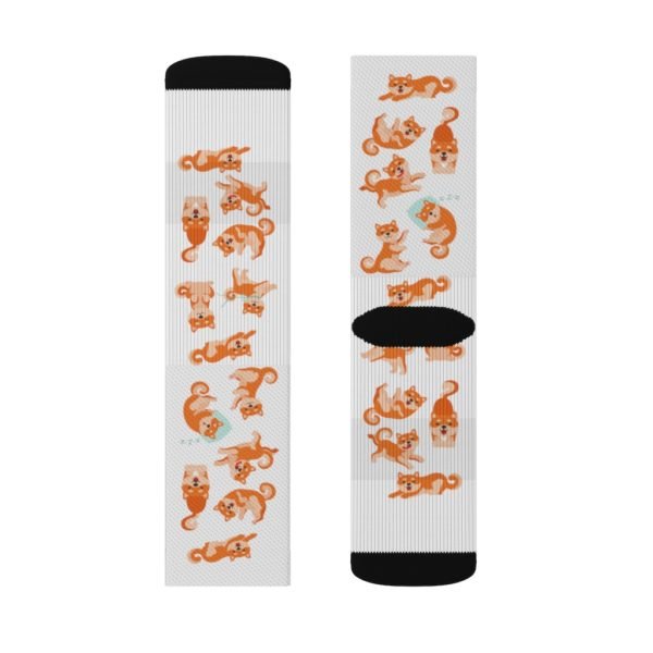 Shiba Inu Socks | Fun and Happy | Sublimation Socks - Image 11
