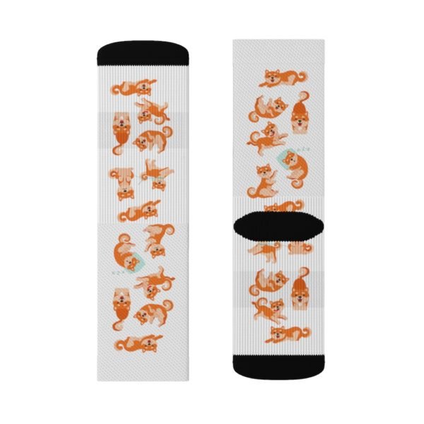 Shiba Inu Socks | Fun and Happy | Sublimation Socks - Image 6