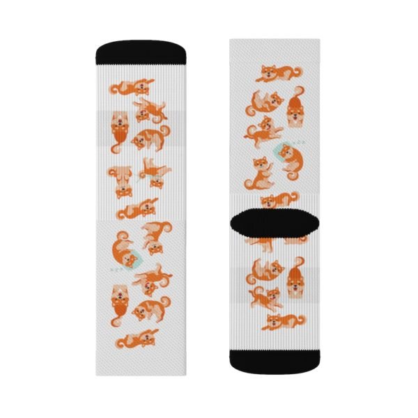 Shiba Inu Socks | Fun and Happy | Sublimation Socks - Image 7