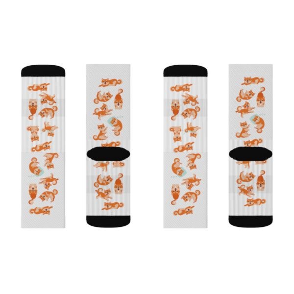 Shiba Inu Socks | Fun and Happy | Sublimation Socks - Image 5