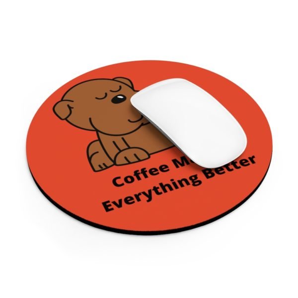 Coffee Drinking Dog Mousepad | Gift | Dog Lovers | Coffee Lovers | Mousepad - Image 4