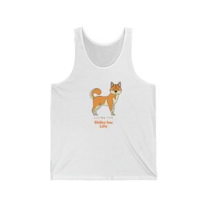 Shiba Inu Tank Top | Living the Life | Shirt | Gift | Unisex Jersey Tank Top