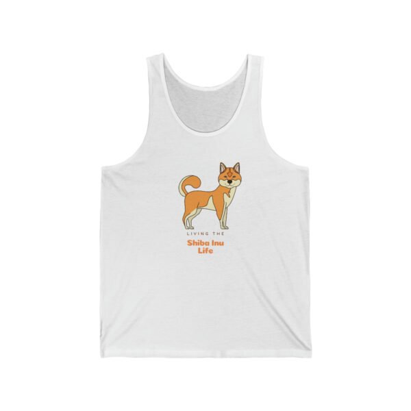 Shiba Inu Tank Top | Living the Life | Shirt | Gift | Unisex Jersey Tank Top