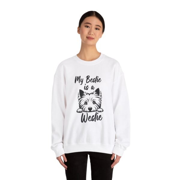 Westie is Bestie Sweatshirt - Cotton Crewneck - Image 4
