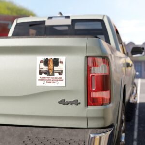 Dog Ramp Notice Car Magnet - Square 5 x 5