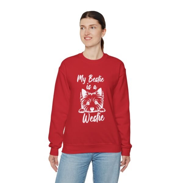 Westie is Bestie Sweatshirt - Cotton Crewneck - Image 41
