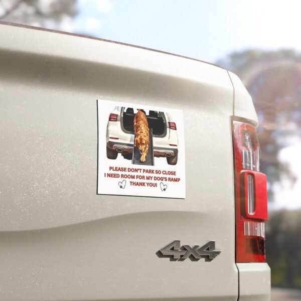 Dog Ramp Notice Car Magnet - Square 5 x 5 - Image 2
