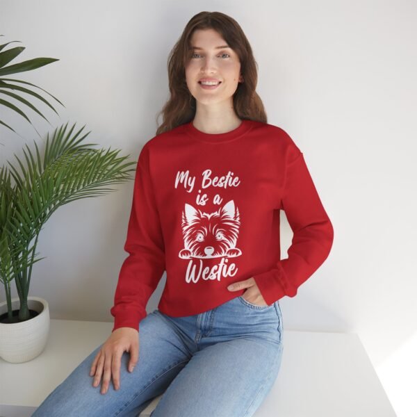 Westie is Bestie Sweatshirt - Cotton Crewneck - Image 44