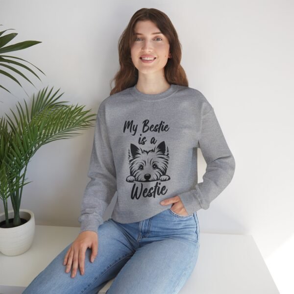 Westie is Bestie Sweatshirt - Cotton Crewneck - Image 22